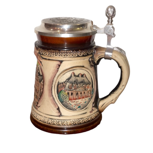Bever West Germany Hand Painted Lidded Stein Frankfurt‎